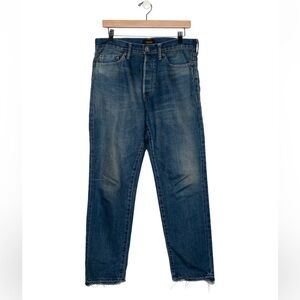 Chimala Medium Wash 100% Cotton Straight Leg Button Fly Jeans